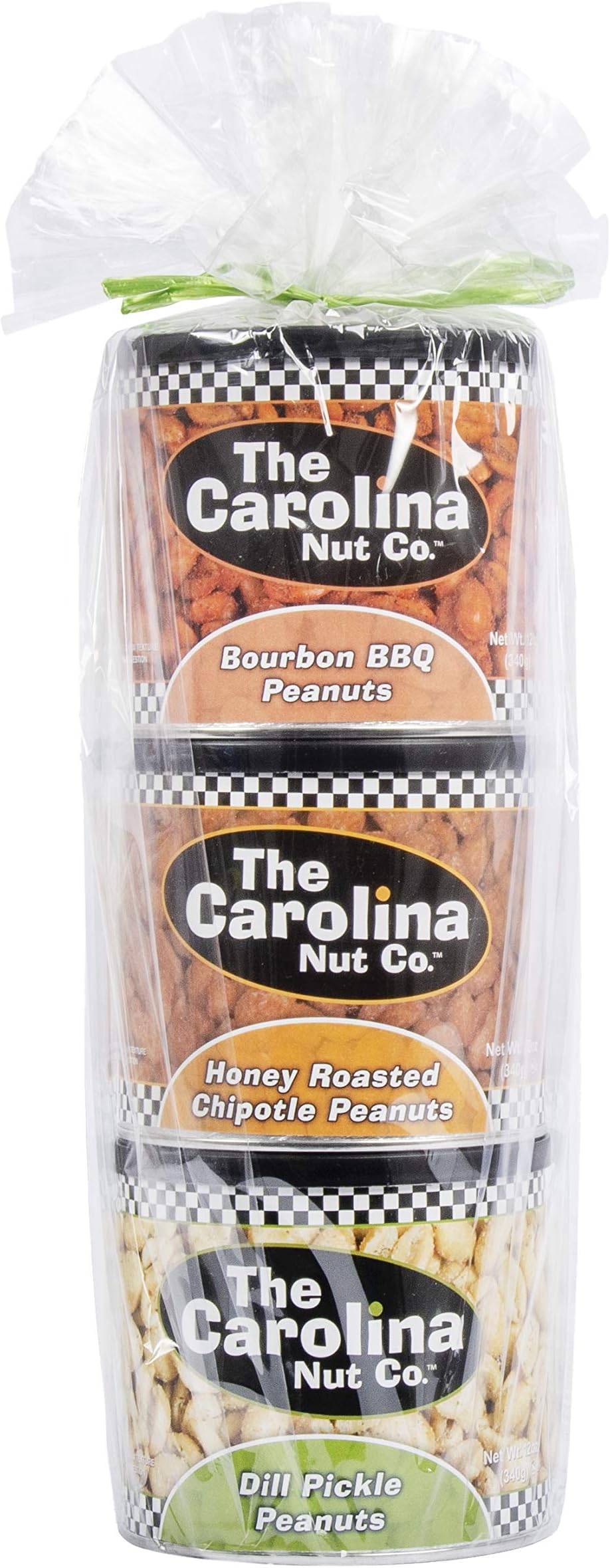The Carolina Nut Company Variety of Delicious Peanuts, 12oz. 3-pack - Bourbon BBQ, Honey Roasted Chipotle, and Dill Pickle, Great for Gift Giving and Peanut Lovers