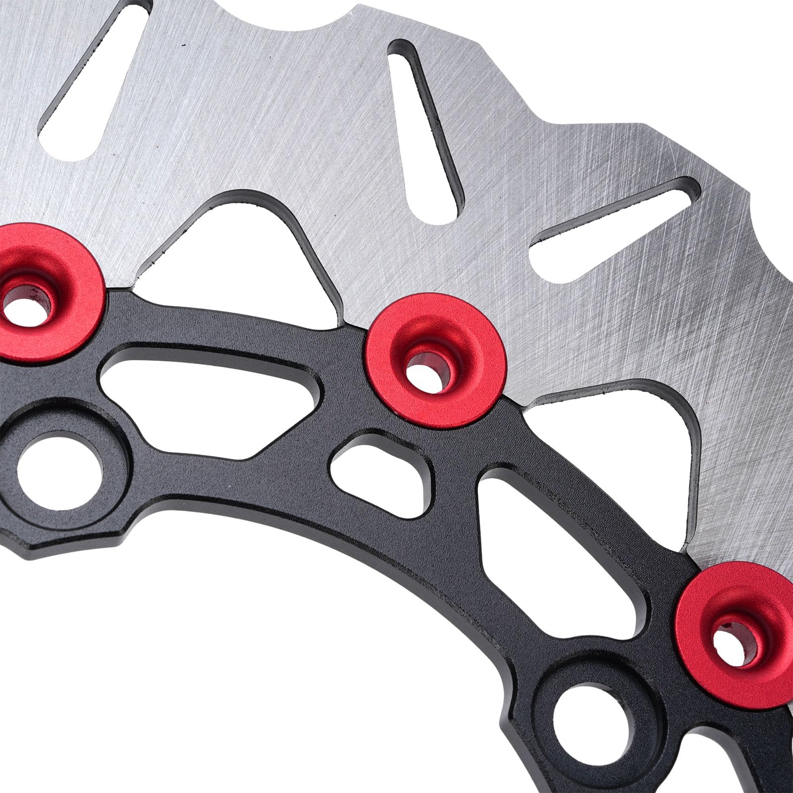 POENVFPO Rotore Disco Freno Ruota Anteriore da 300 Mm, Rotore Freno a Disco Anteriore in Acciaio Inossidabile con in Alluminio CNC, Design con Scanalatura Flottante, Dissipazione del Calore, per