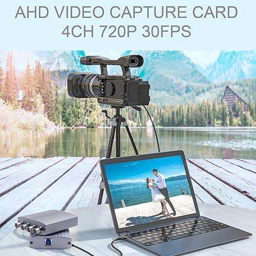 Miniatura 2 de Tarjeta de captura de video AHD 4CH 720P 30FPS Soporte de grabación PAL 25fps NTSC 30fps Salida USB AHD entrada grabación de video, fácil operación,