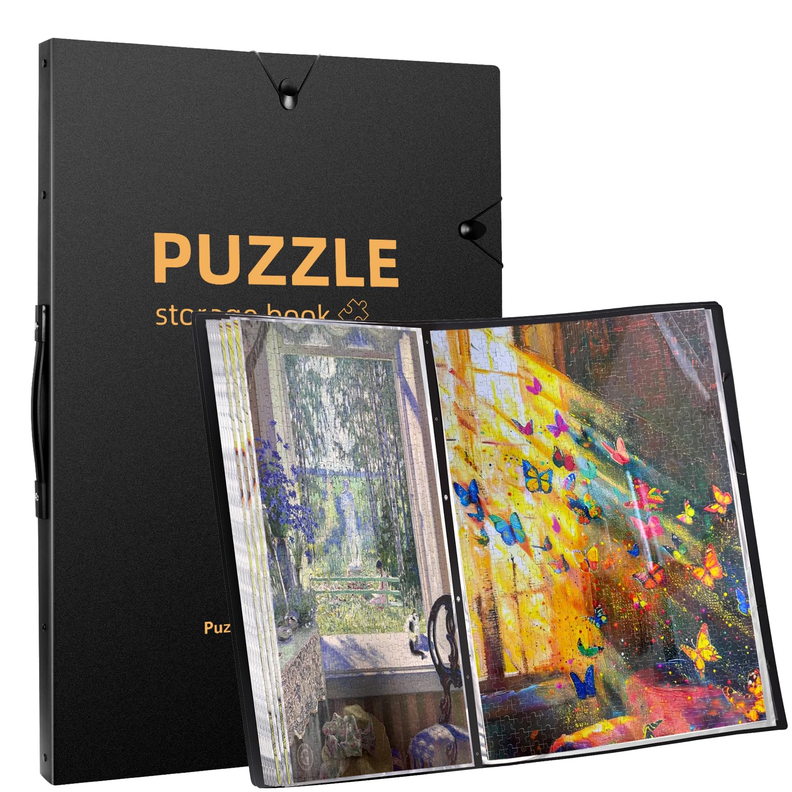Puzzle Storage Folder for Puzzle Enthusiasts, Iarge Capacity Puzzle Organizer, 20 Transparent High Definition Pockets, (20 