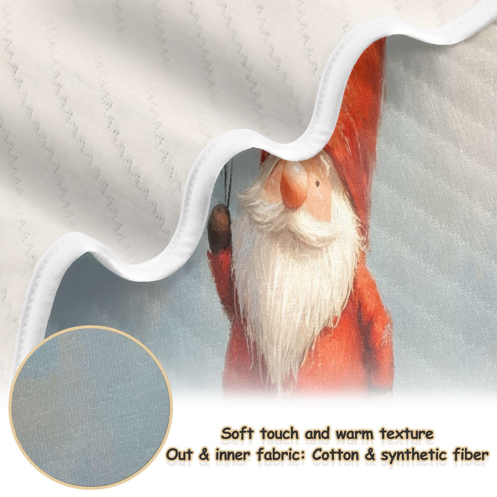 Burbuja Valentine Gnome Heart Balloon Baby Blanket for Boys Girls, Nursery Soft Warm Swaddling Receiving Baby Blankets, 30x40 in Toddler Blanket