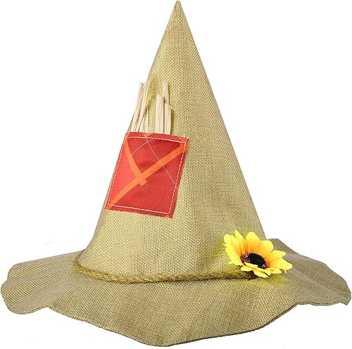 Sombrero de espantapájaros sombrero de espantapájaros sombrero de fieltro espantapájaros accesorio para disfraz de Halloween, fiesta de cosplay