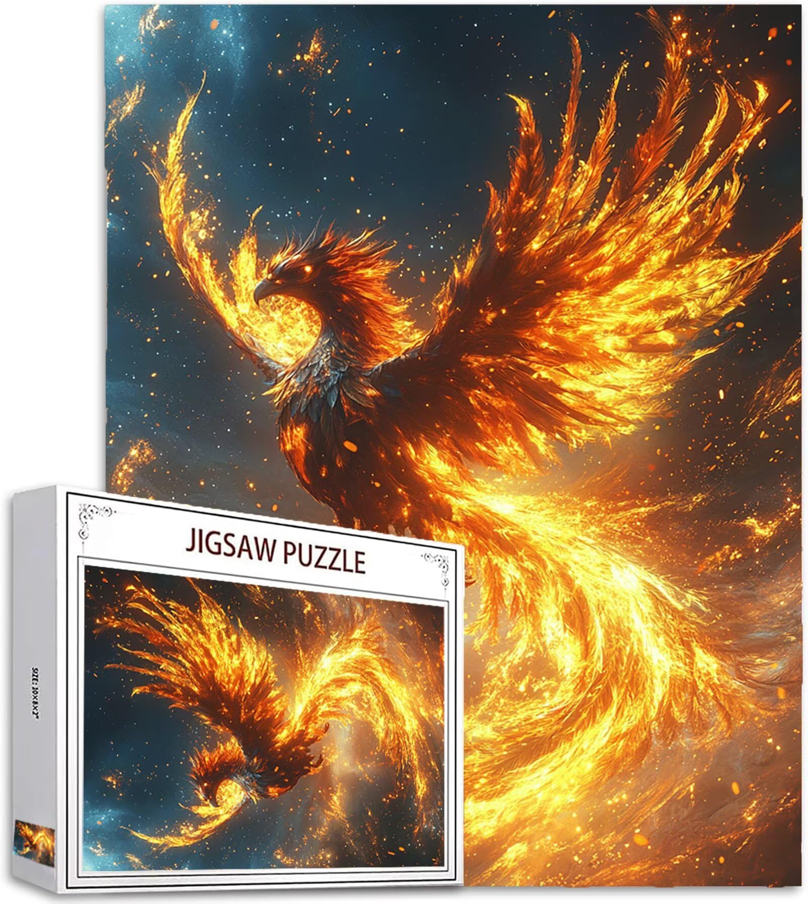Feniks Puzzle 1500 sztuk Dorosłych, Puzzle Wzór Ptaka, Układanka Dorosłych, 5D DIY Rzemiosło Rodzina Zajęcia z Opakowaniem Na Prezent, Dekoracja ścienna do domu, Prezent Kobieta, 87 x 57 cm, Model784