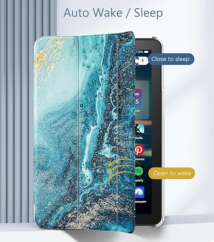 Miniatura 5 de MoKo Funda compatible con Tienda Kindle Fire HD 8 y 8 Plus (1210 generación, versión 20222020) de 8 pulgadas, cubierta de piel sintética con triple