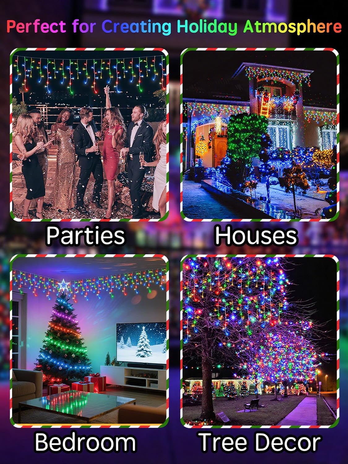 CGN Cortina Luces Navidad Exterior, 30M 1200LED Luces Arbol Navidad Decoración de IP65 Impermeable con 8 Modos Memoria, luzes de natal exterior para Fiestas Bodas Jardín Balcon Ventana