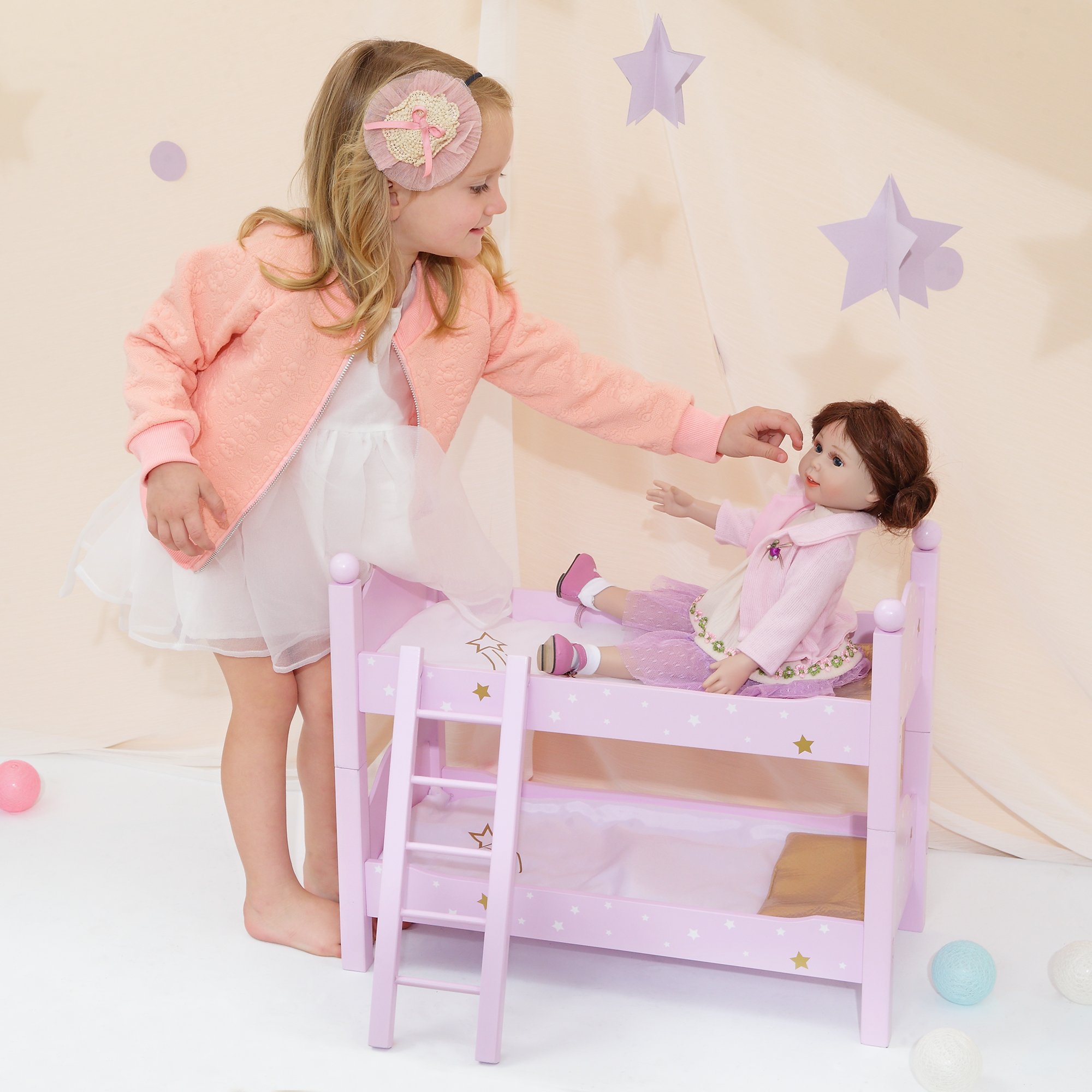Litera de muñeca con Accesorios Juguete de Madera Olivias World TD-0095AP
