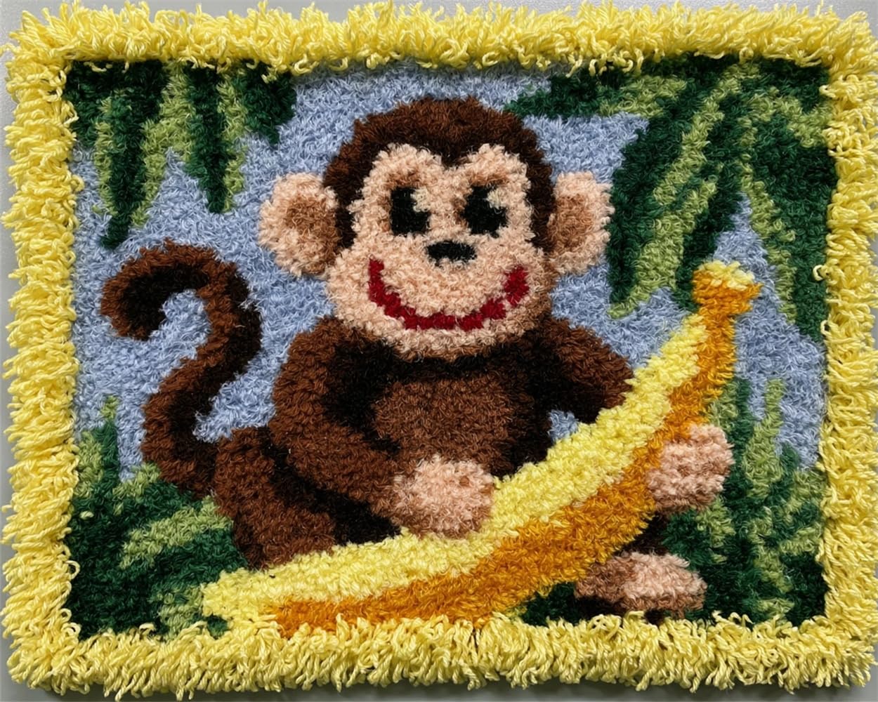 FWRTYCB Latch Hook Kits Rugs,Monkey and Banana