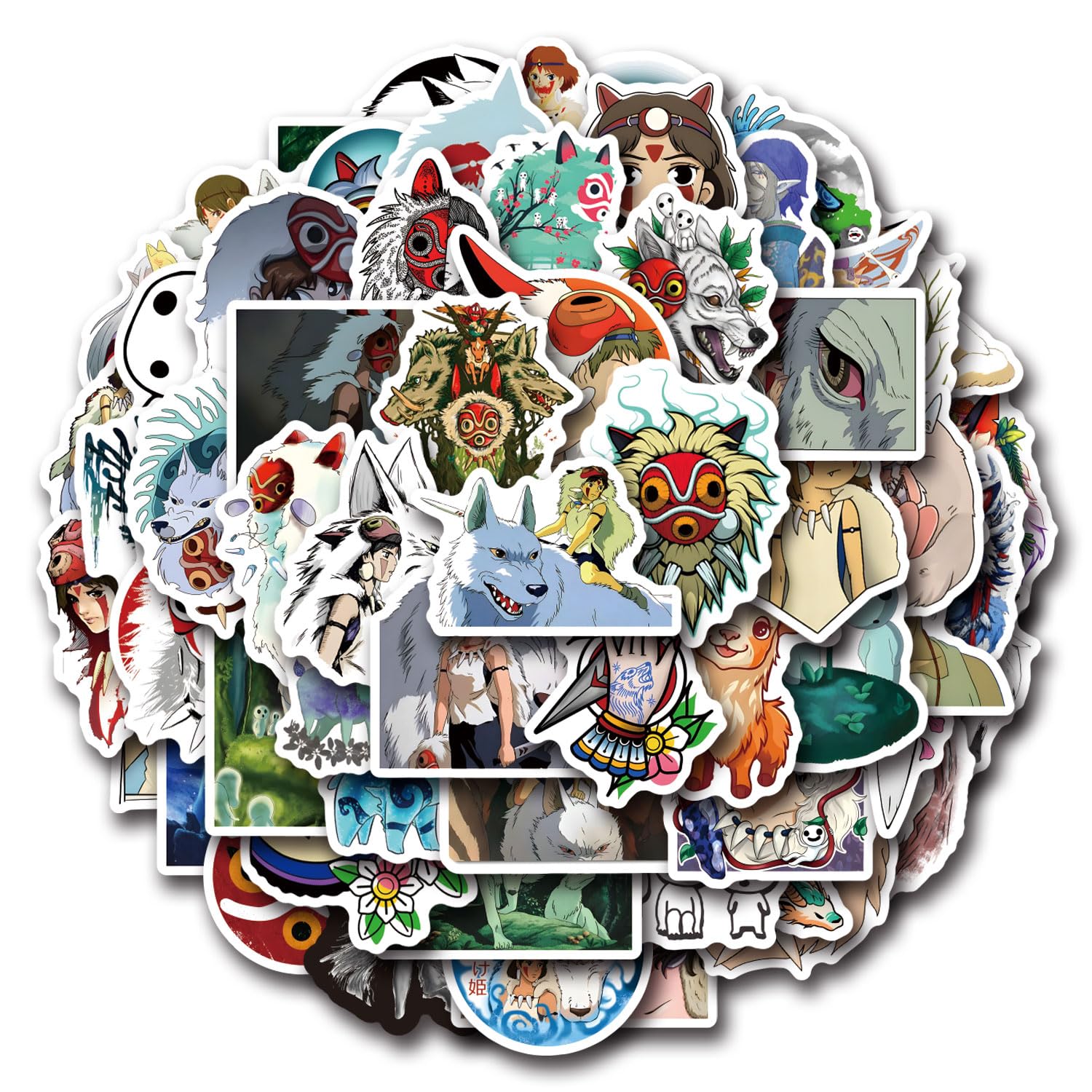 Anime Stickers 61pcs Decals Aesthetic Waterproof Vinyl Pack Stickers for Water Bottle Laptop Cup Phone Skateboard DIY Party