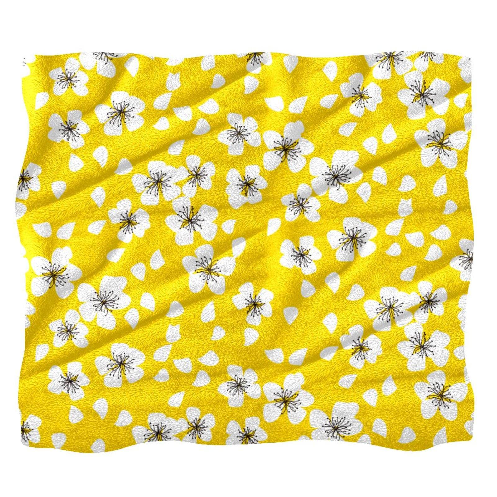 Couverture polaire lit haut de gamme jaune plaid canapé confortable