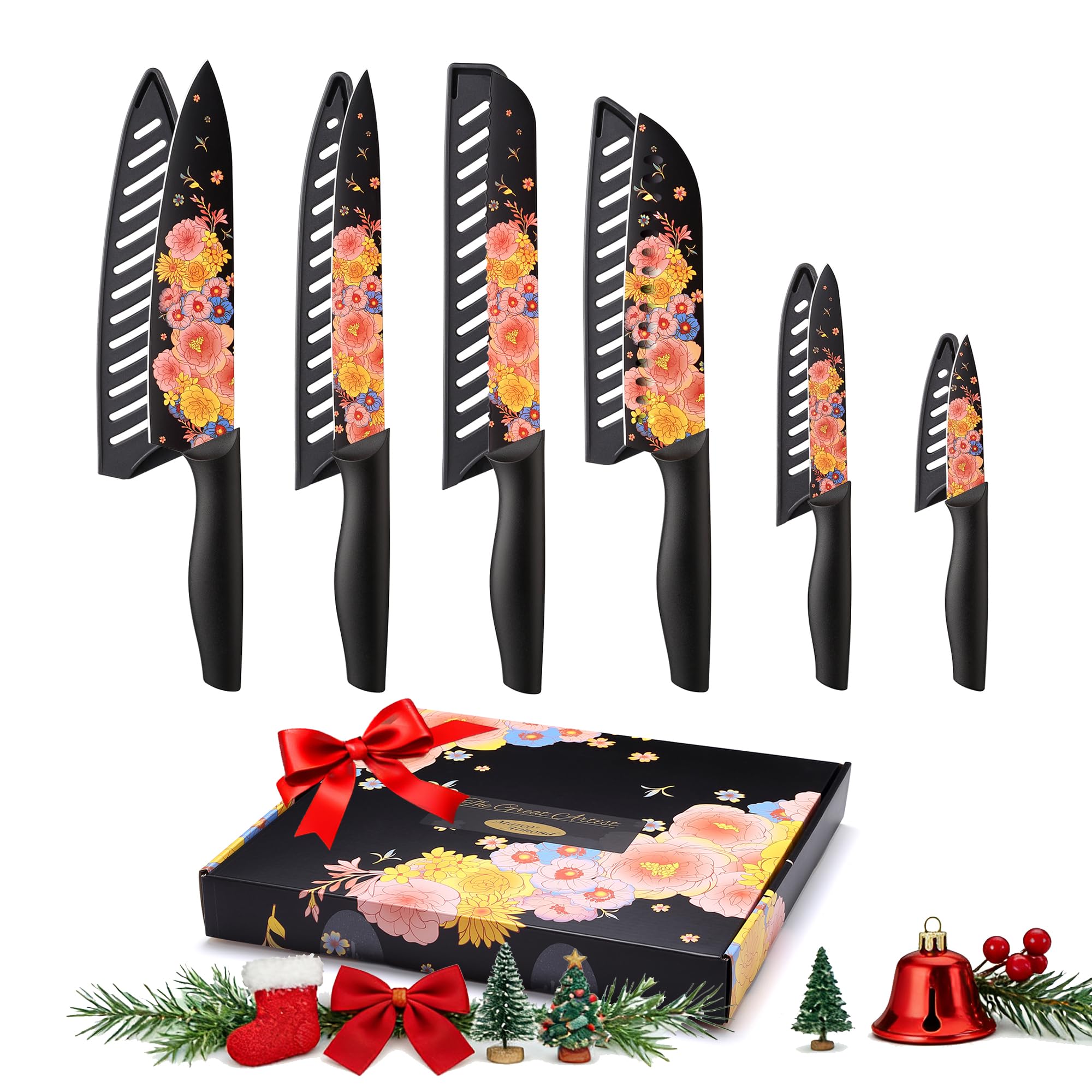 Amazon.com: Marco Almond Knife Set Artistic Designed Pattern