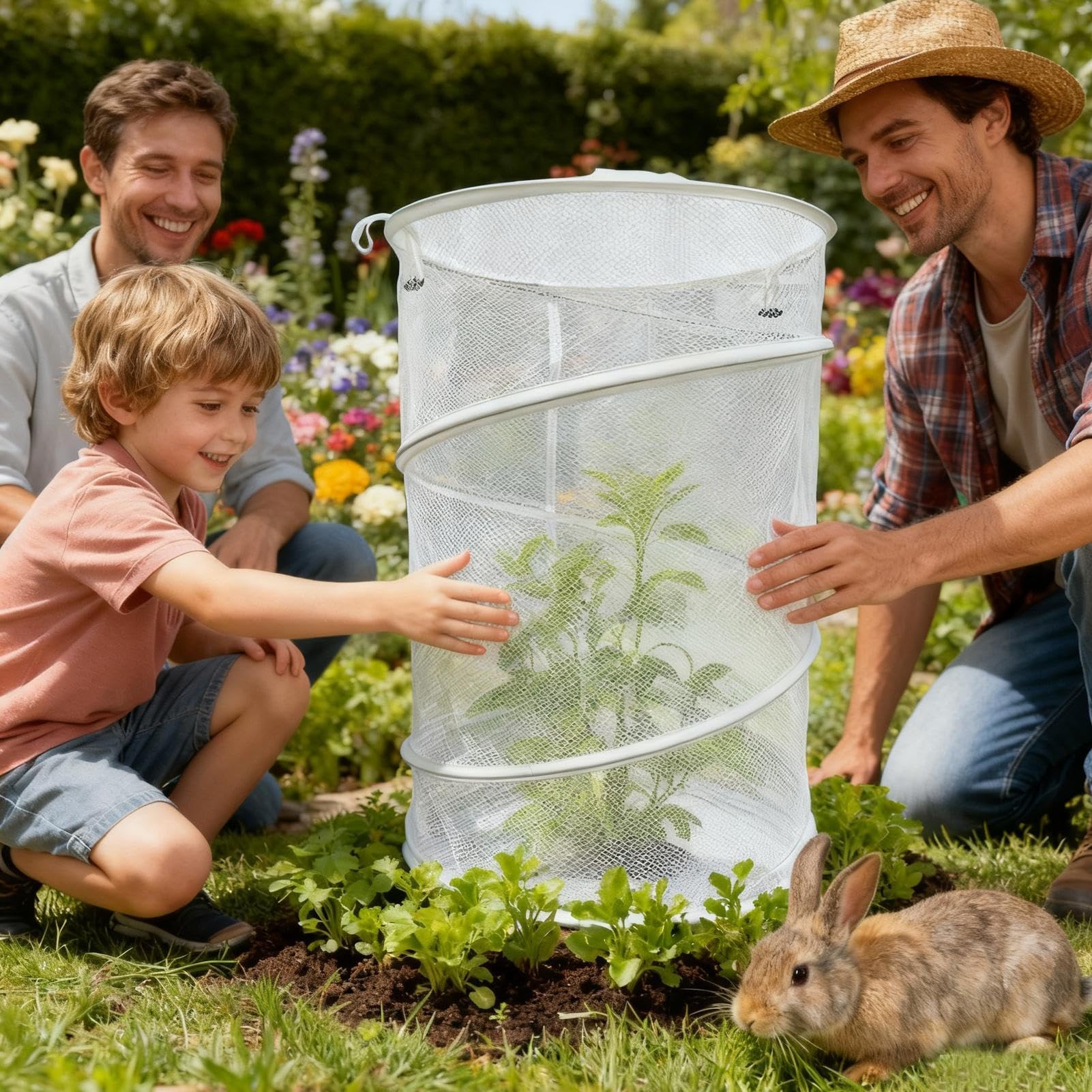 Protection des Contre Les Chats pour l'intérieur | Accessoire de Pot de Fleurs Rond Pliable réutilisable Respirant | Protection de Jardin pour – pour l'extérieur et