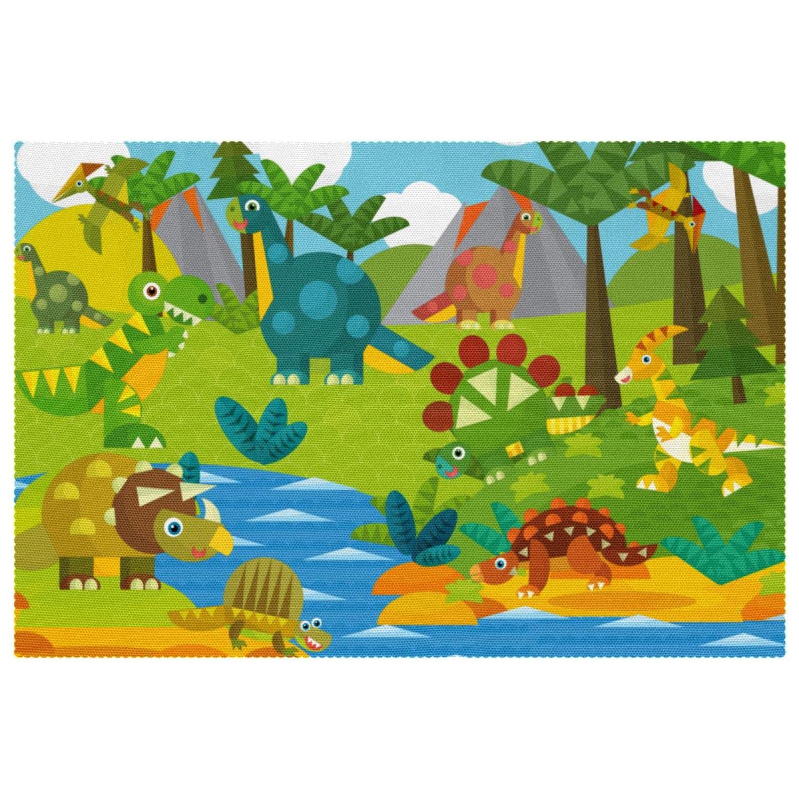 Set de table dinosaure (lot de 6) antidérapant et résistant à la chaleur pour enfant