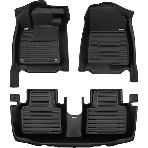 TuxMat - for Honda Accord Sedan 2018-2022 Models - Custom Car Mats - Maximum Coverage, All Weather, Laser Measured - This Full Set Includes 1st and 2nd Rows Black