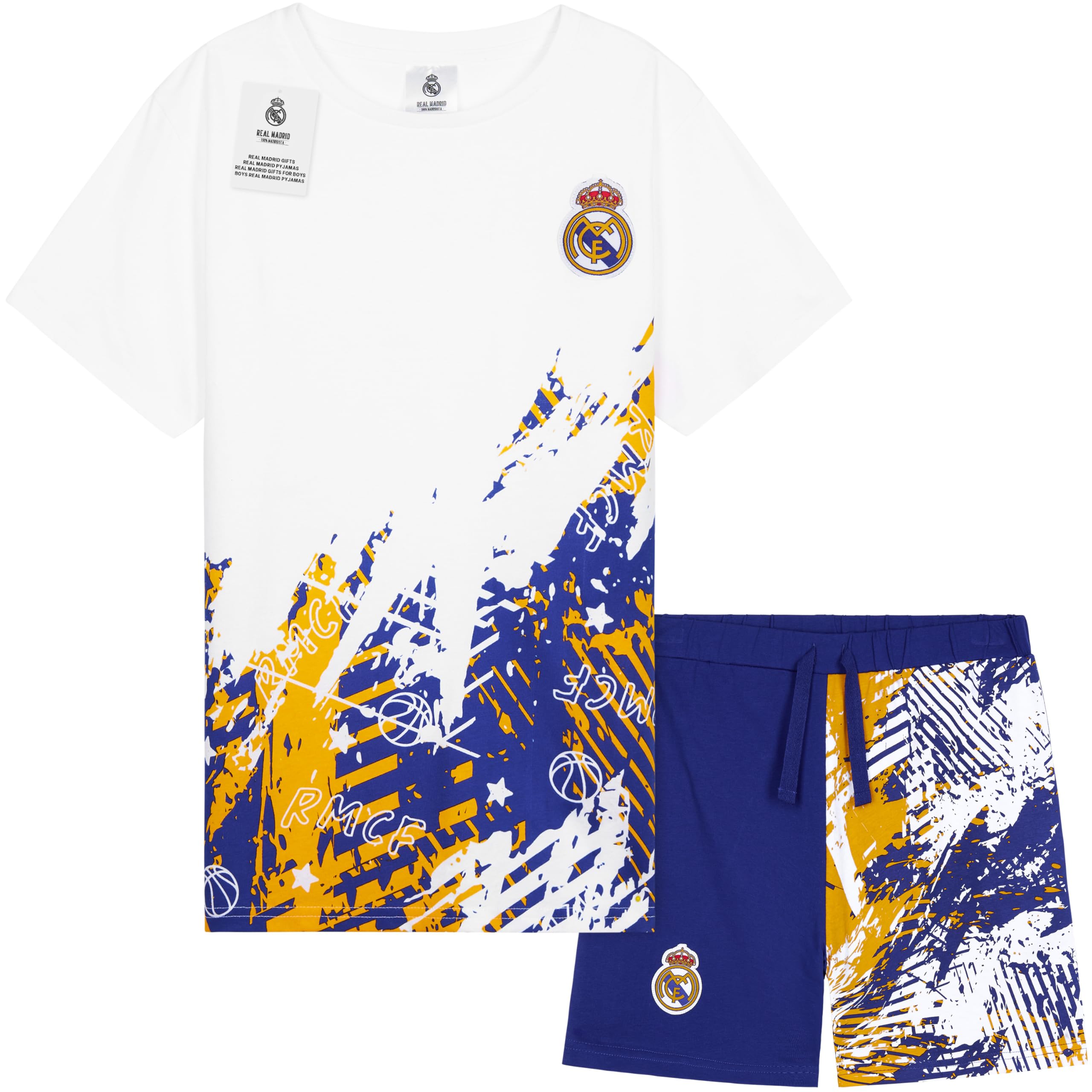 Get Trend Pyjama Garcon Ensembles de Pyjama Enfant et Ado Court Football Été Vêtement de Nuit Tenue de Détente Cadeau Foot