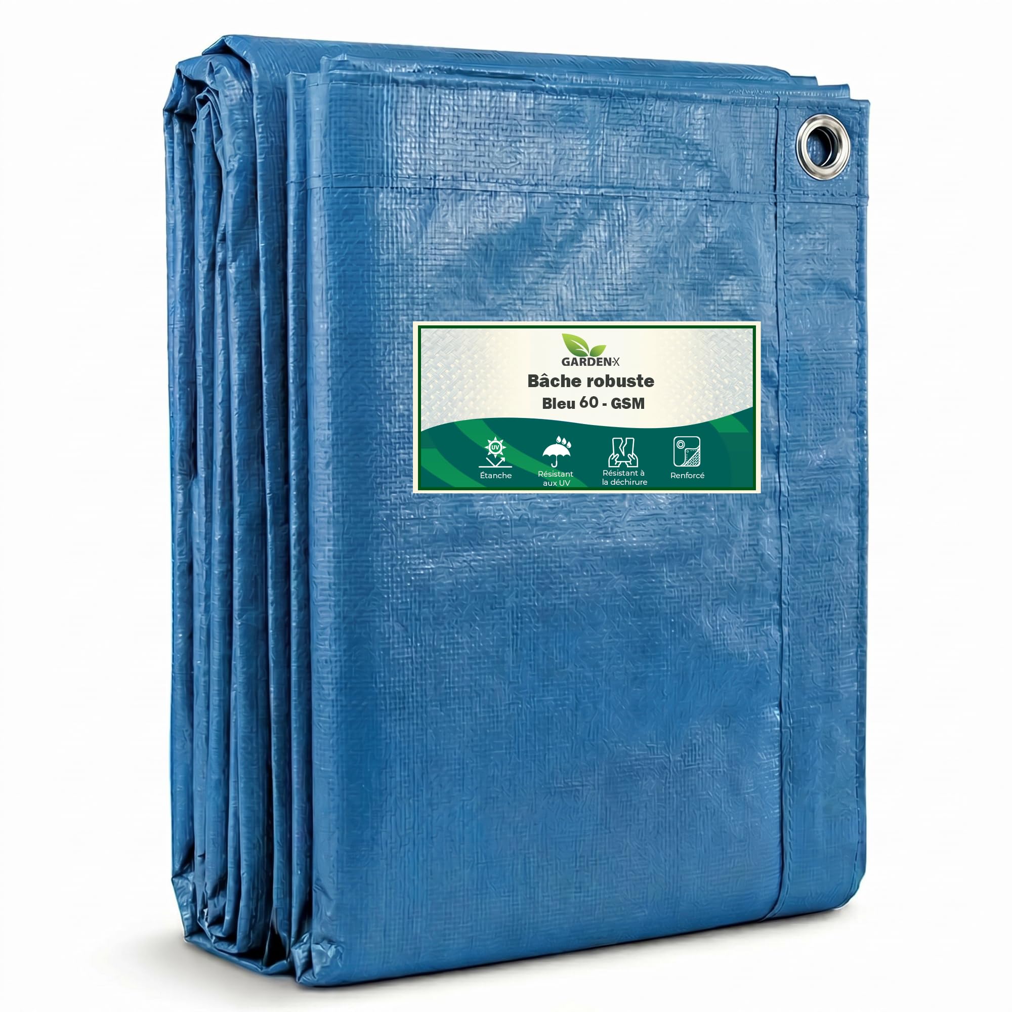 gardenix bâche de protection 60g/m² bleu