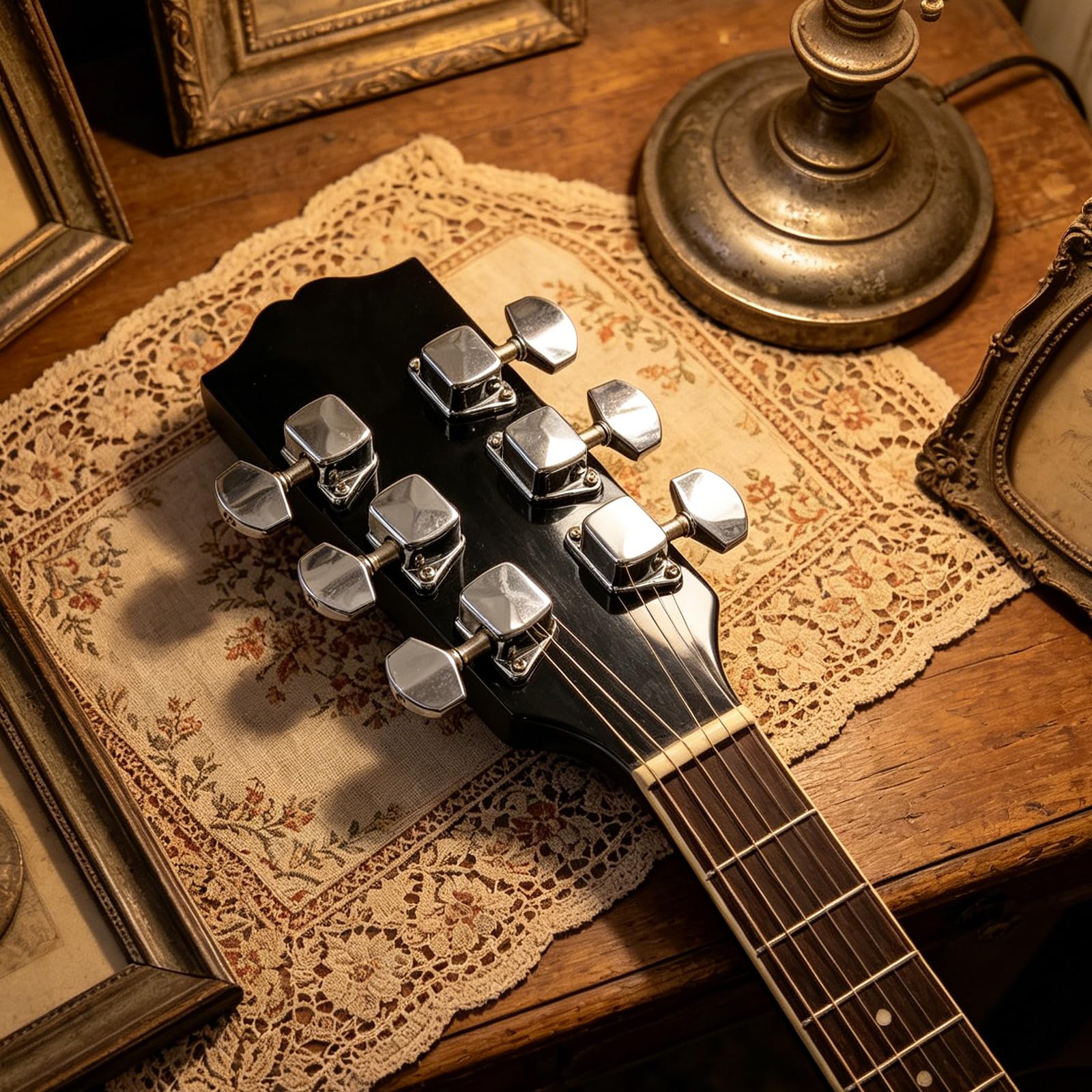 6 Pezzi Semi-Chiusi Corda di Chitarra Accordatura Pioli in Lega