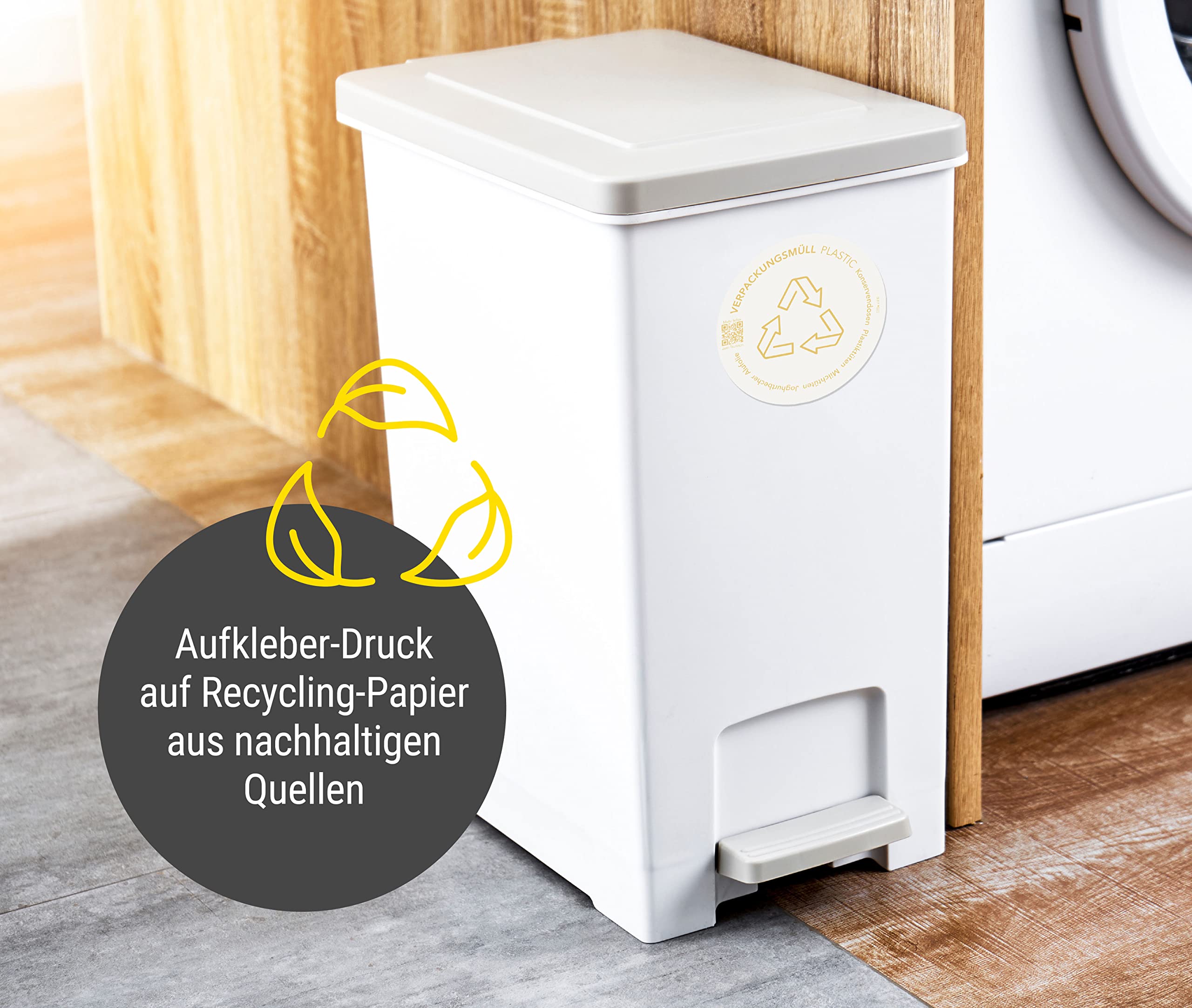 JOEMONKEY LOT DE 5 Autocollants Pour Tri Sélectif Pour Poubelles De Recyclage De EUR 13,78