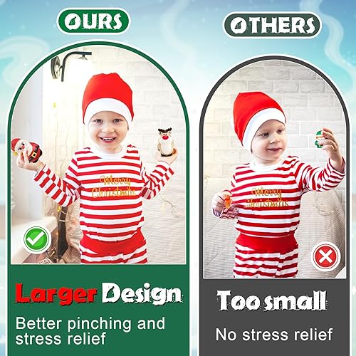 Miniatura 4 de Squishies de Navidad, paquete de 4 juguetes Mochi grandes con caja de regalo, bolas de alivio de estrés de aumento lento para niños y niñas, relleno