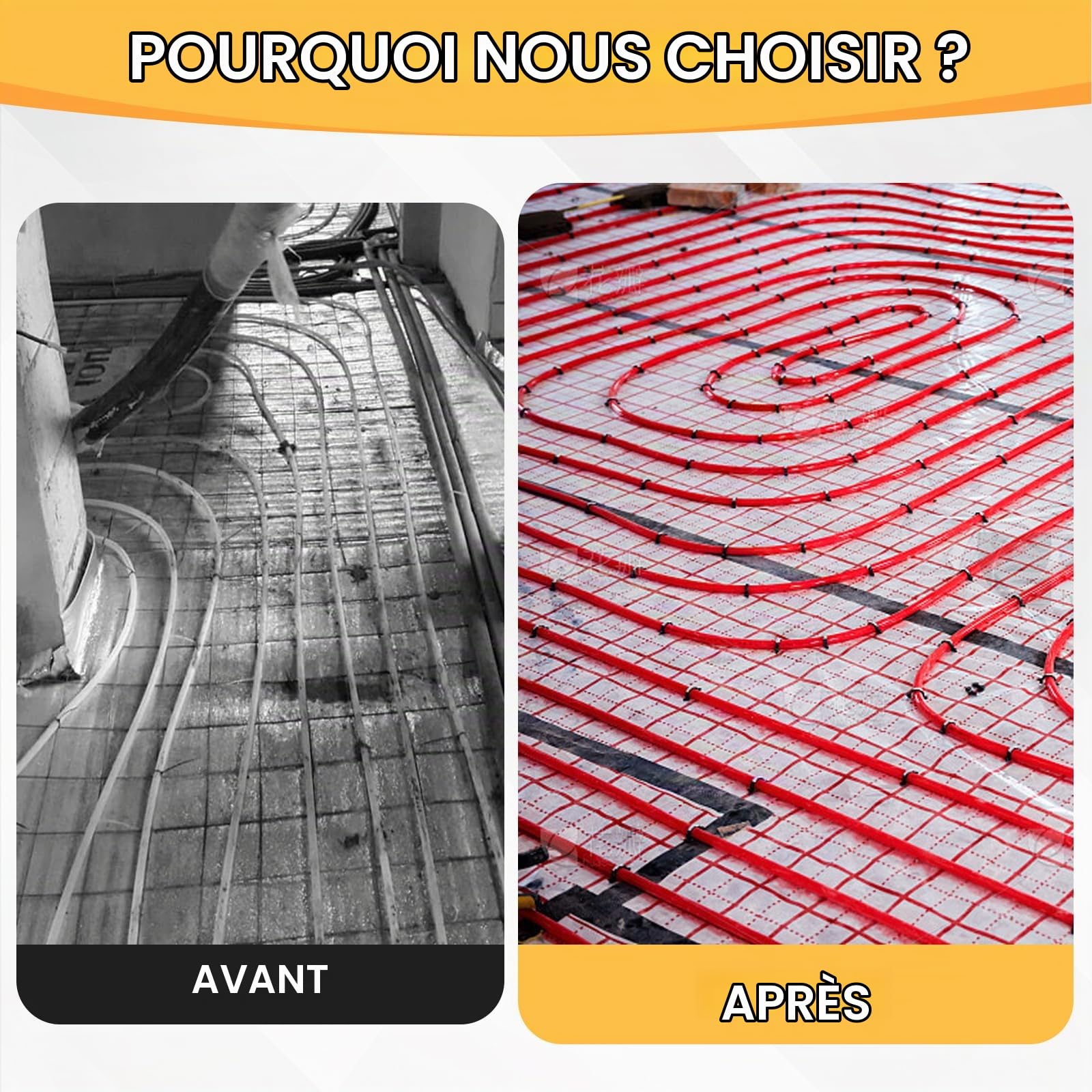 CPROSP Agrafeuse Plancher Chauffant Compatible avec Agrafes de 40-50 mm | Pour Tubes Plancher Chauffant 90 cm; Agrafeuse pour Chauffage au Sol pour Tubes Ø 14-20 mm
