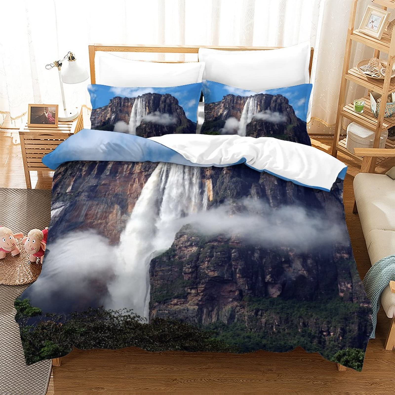 Housse de couette Angel Falls pour chambre d'ado et adulte parure de lit évasion