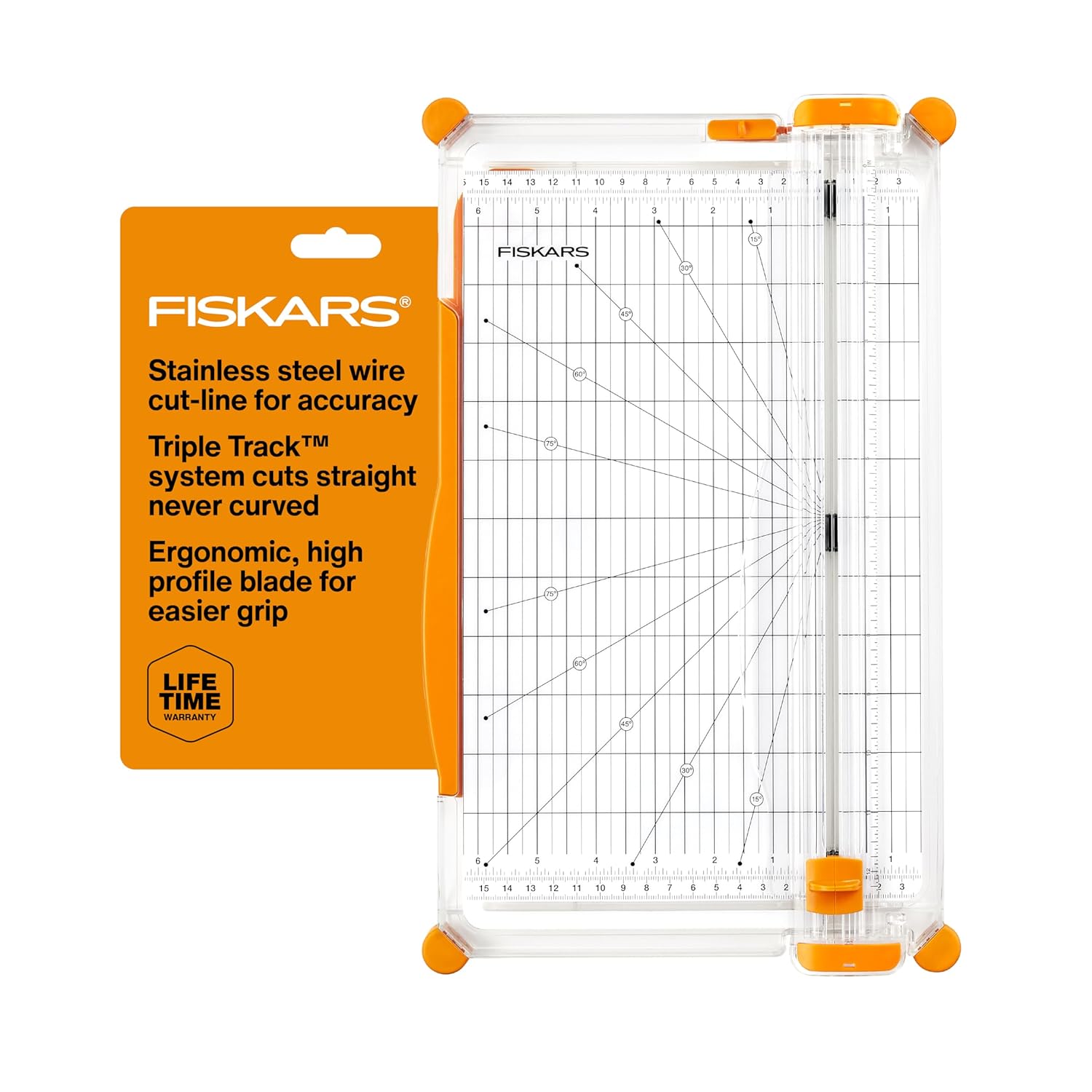 Fiskars Precision Paper Trimmer, Easy and Accurate Crafting Tool, Cuts Straight for Crafts, Cards, and More
