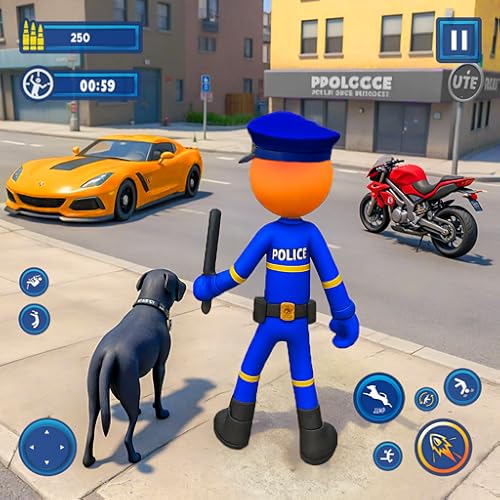 Real Stickman Police Gangster War Super Hero City Battle 3d - Urban Gangster Stickman Fighting superhero games