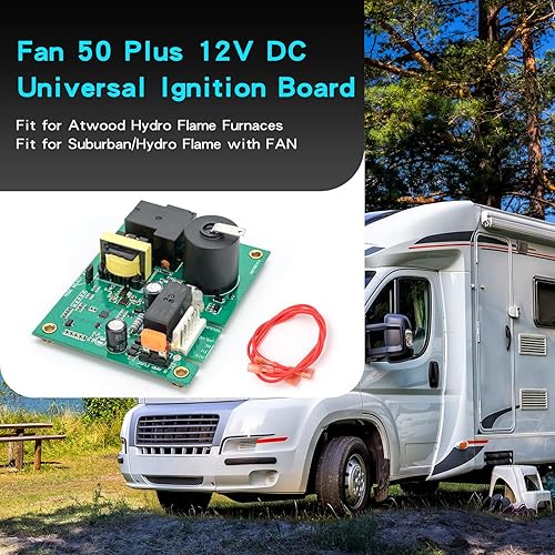 Miniatura 2 de Reemplazo de ventilador 50 Plus 12V DC universal placa de encendido con control de ventilador, placa de encendido universal mejorada
