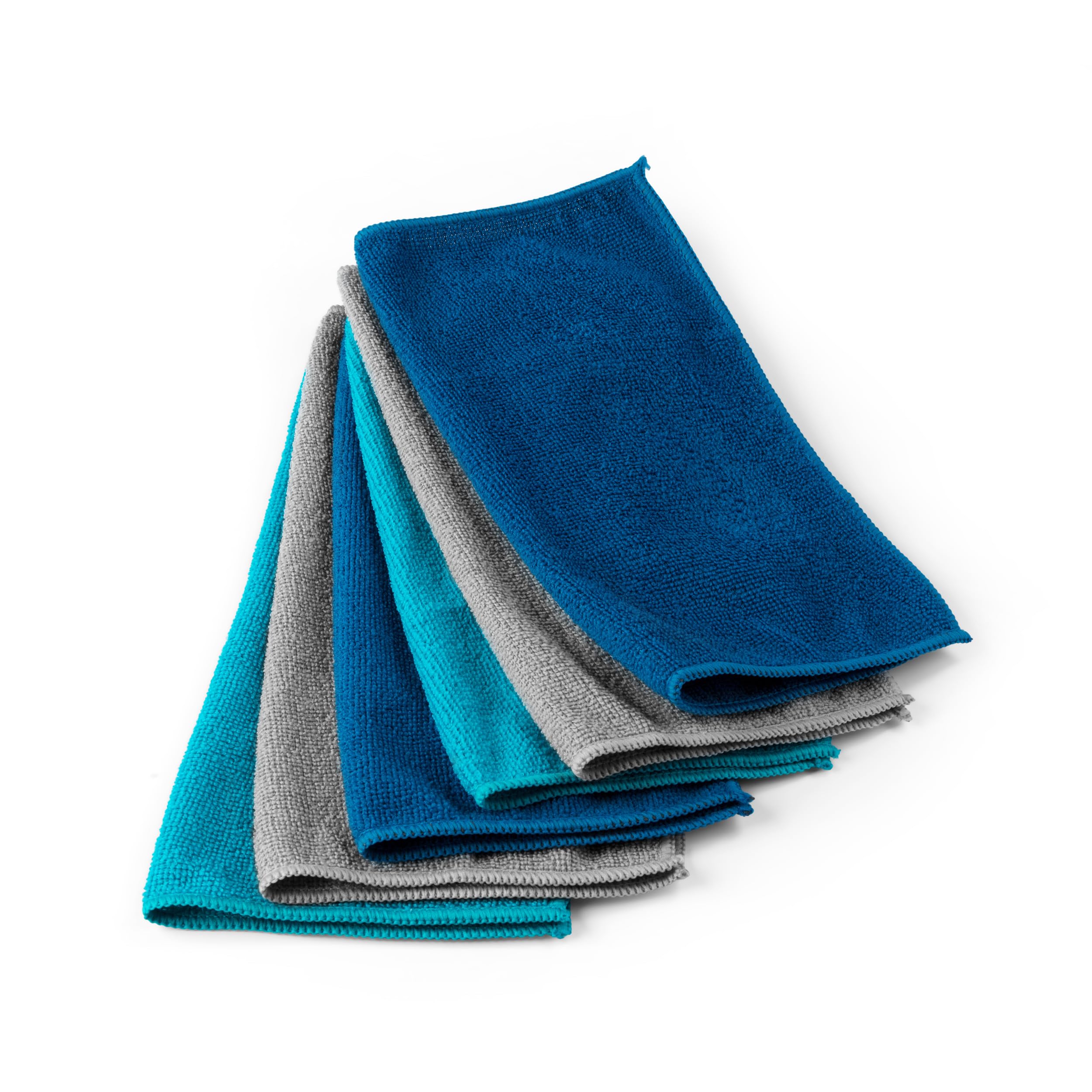 Beldray LA077707UFEU7 Anti-Bac Microfibre Cleaning Cloths - 6 Pack, Super Absorbent, Treated with Zinc Pyrithione, Machine Washable, Reusable Towels, Multipurpose Dusters, Streak-Free Cleaning