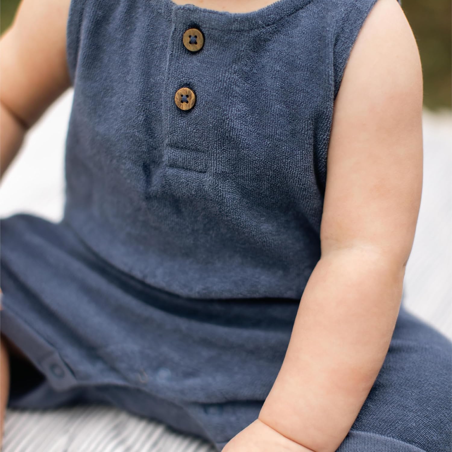 Burt's Bees Baby baby-boys Sleeveless Rompers, 100% Organic Cotton One-piece Coverall and Layette Set - Image 4