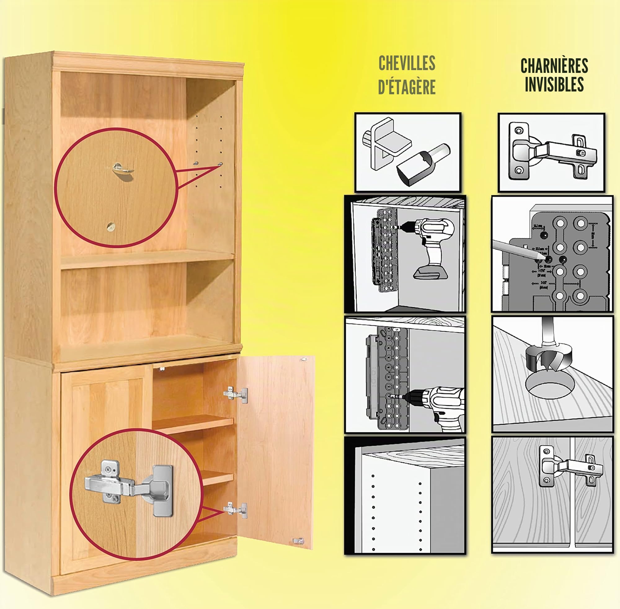 Milescraft CabinetMate 1316 Gabarit de perçage pour étagère