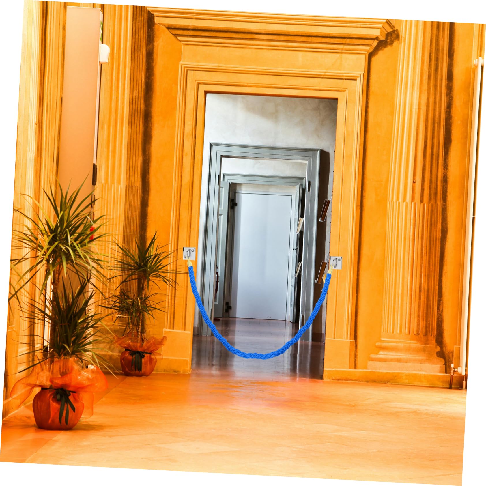 TIDTALEO Wall Mounted Circle Hook for Stanchion Post Support Pad Eye Plate for Hanging Ropes Theaters Events Restaurants and Hotels Effortless Installation