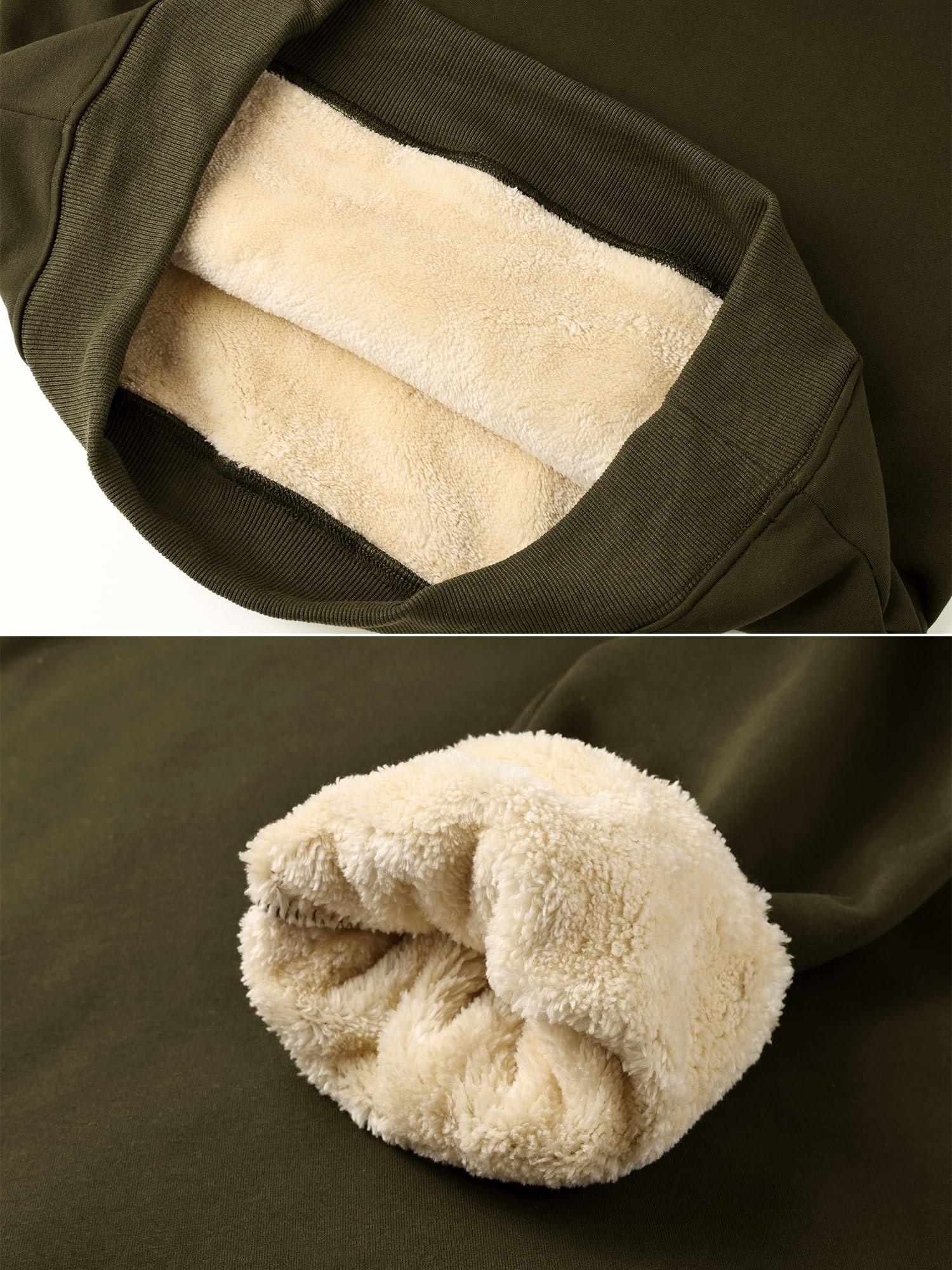 Tansozer Herren Gefütterte Winter Hoodies Sweatjacke Warme Jacken Kapuzenpullover mit Taschen