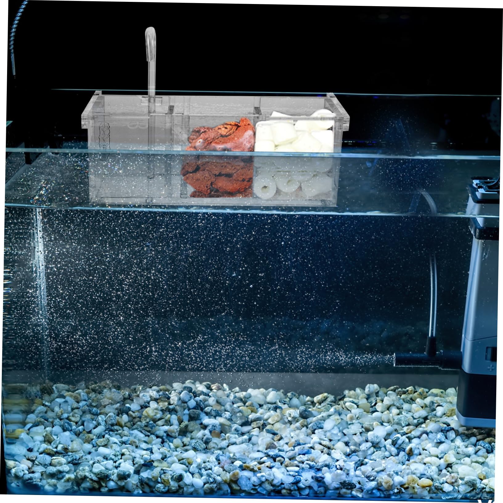 Filterbox Für Aquarien Außenfilter Geräuschlos Und Hängend Effektive Wasserreinigung Und Belüftung Verbesserte Version Ohne Wasserpumpe