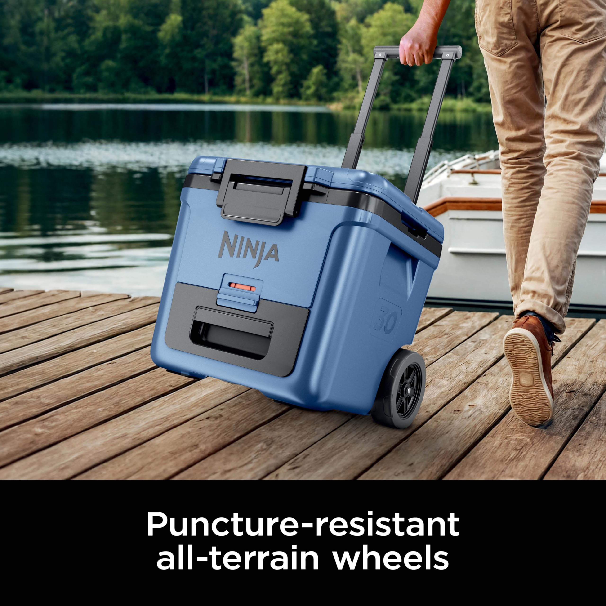 Ninja FrostVault 30qt Wheeled Cooler with Dry Zone, Integrated