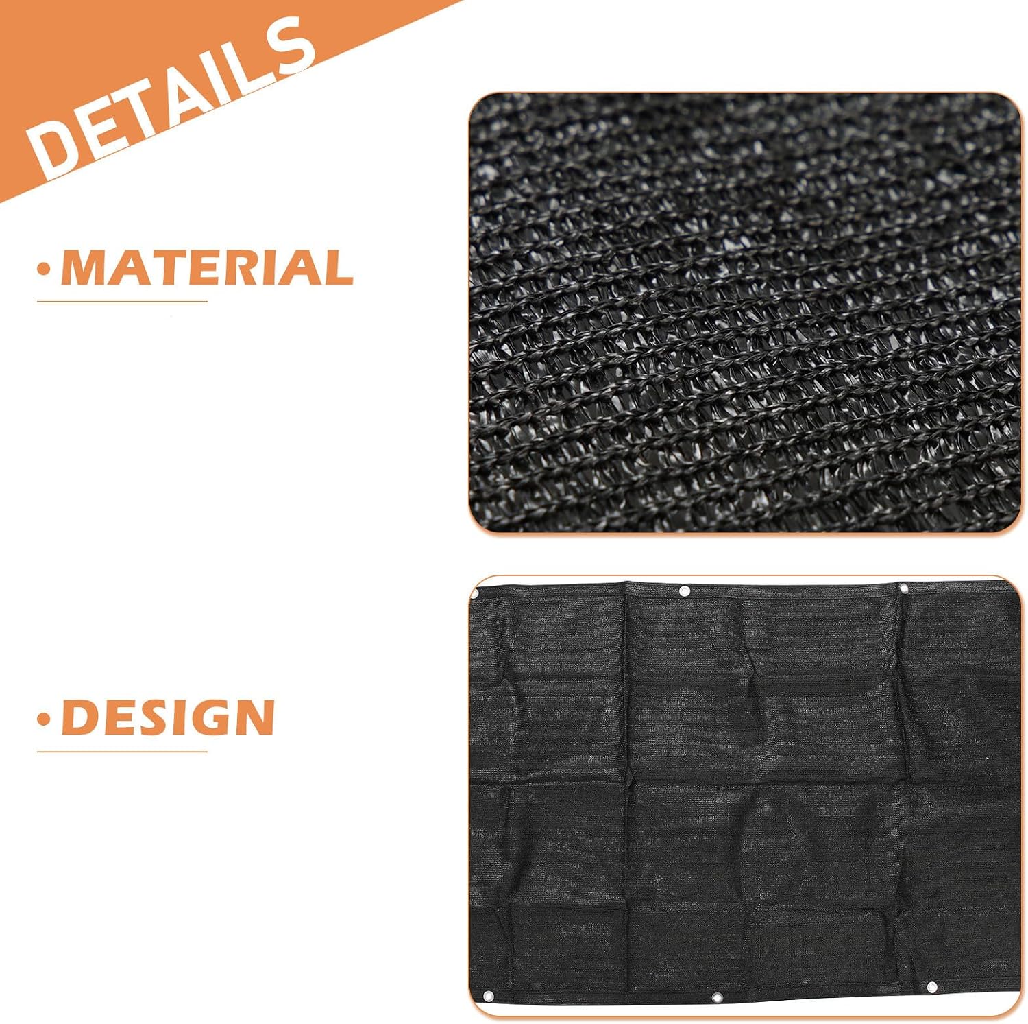 Balcony Mesh Net Large Black Polyethylene Shading Net for Garden