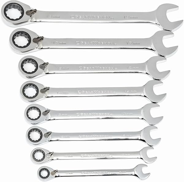 Gearwrench 72-Tooth Reversible Ratcheting Wrench Set 8 Pieces