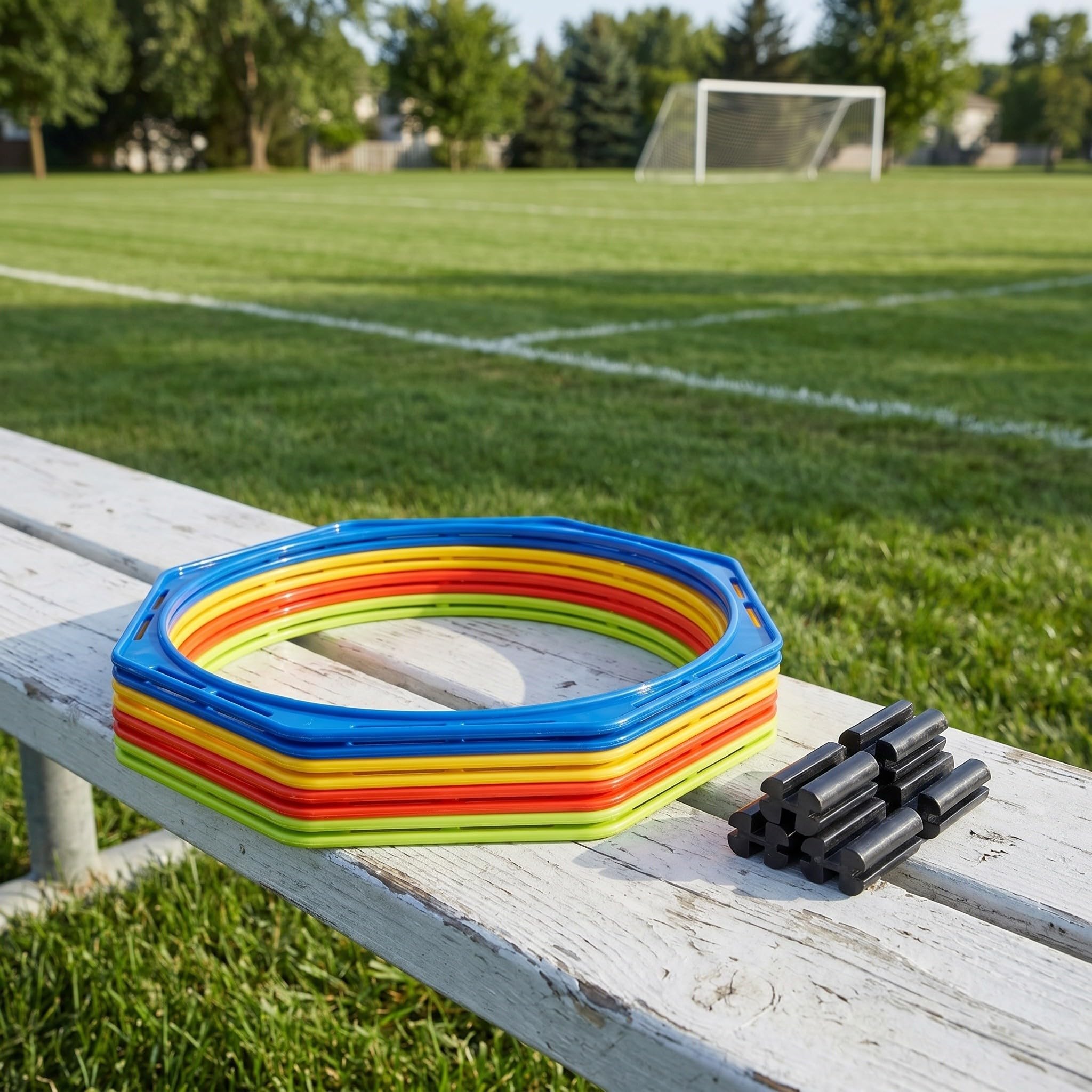 NUOBESTY 8 Piezas Aros de Agilidad de Plástico de 40cm para Fútbol y Perros