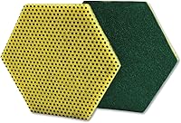 Vista 1 de Scotch-Brite 96HEX Dual Purpose Scour Pad – 5" x 5", Gray/Yellow, 15-Pack, Heavy-Duty Scrubbing with Ergonomic Hexagon