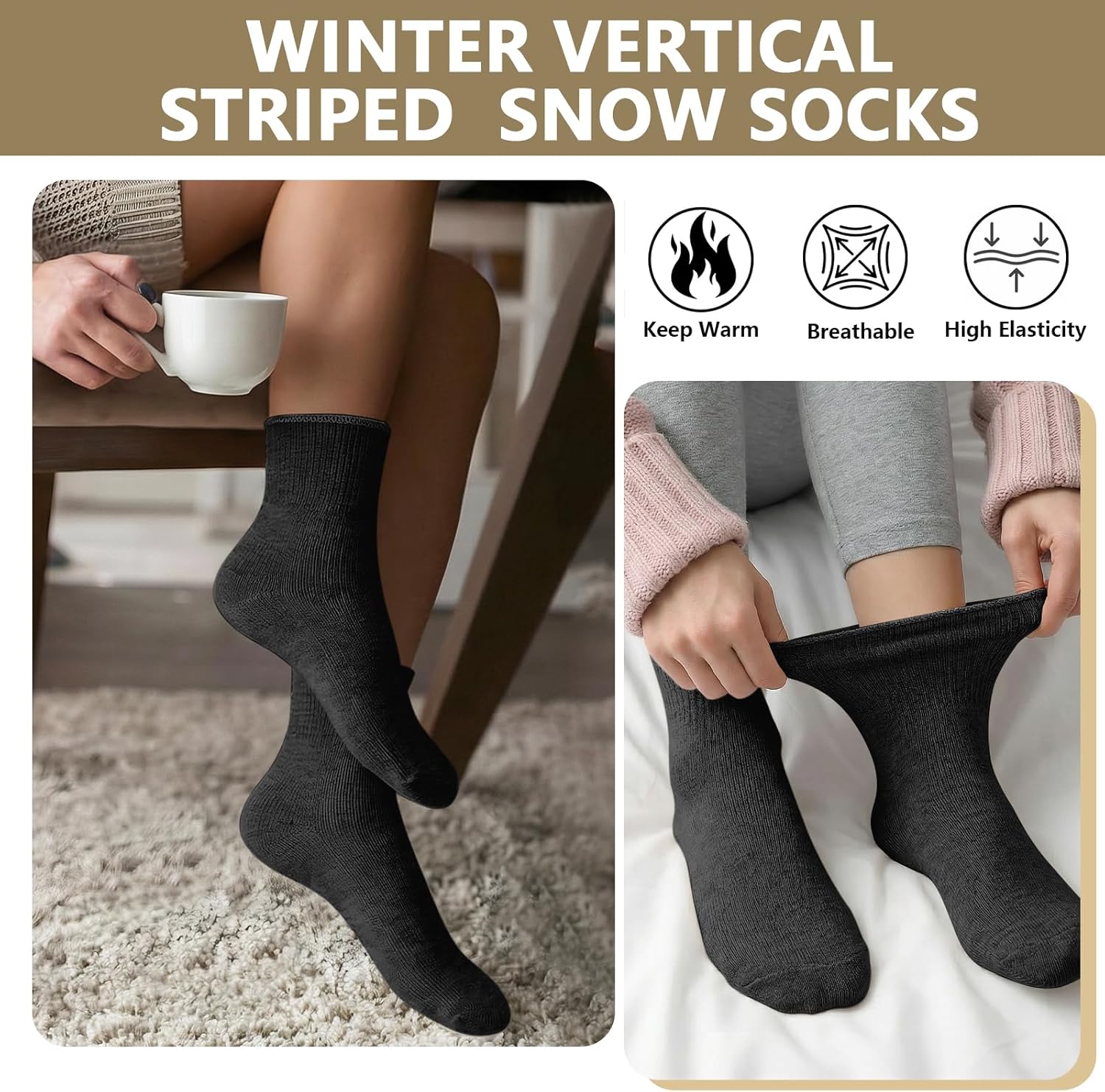 5 Pcs Womens Hat Scarf Gloves Set Winter Beanies Ear Muffs Touch Screen Gloves Knit Fuzzy Fleece Skull Cap Gifts - Image 6