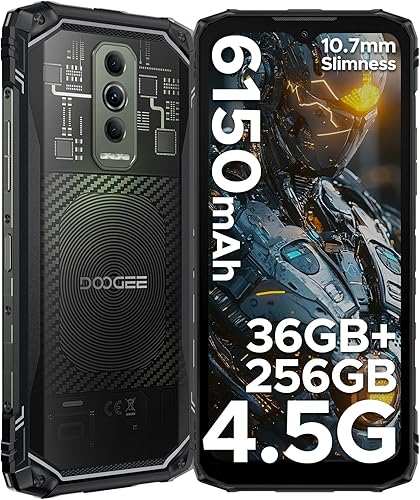 DOOGEE Blade 10 Ultra Energy Android 15 - Teléfono resistente 4.5G, 0.421 in ultrafino, Octa Core Rugged Smartphone, 6.56" HD+90Hz, cámara de 64MP,