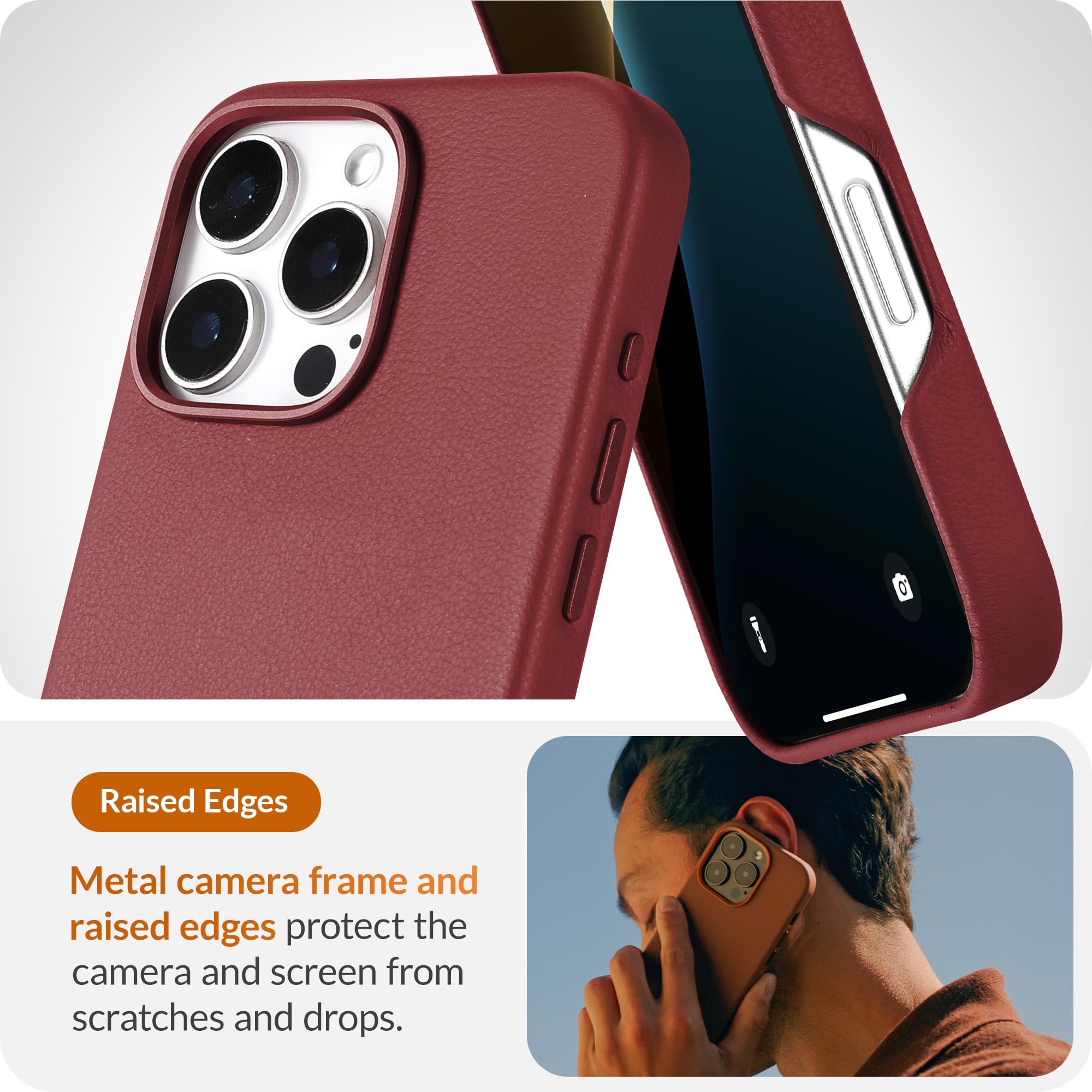 LOUVINI PARIS iPhone 16 Pro Max レザーケース iPhone 16 Pro Cases | Stylish and Protective Covers