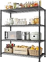 Vista 1 de REIBII 35.5" W Wire Shelving Storage Shelves Metal Shelves Heavy Duty Shelving, Adjustable Garage Storage Wire Shelf Pantry Shelves for Kitchen