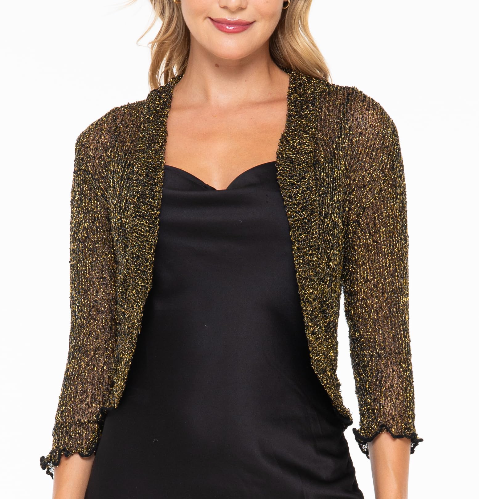 SHU-SHI Bolero Shrugs for Dresses Formal Sheer Cropped Cardigan Cocktail Sweater Lightweight Knit