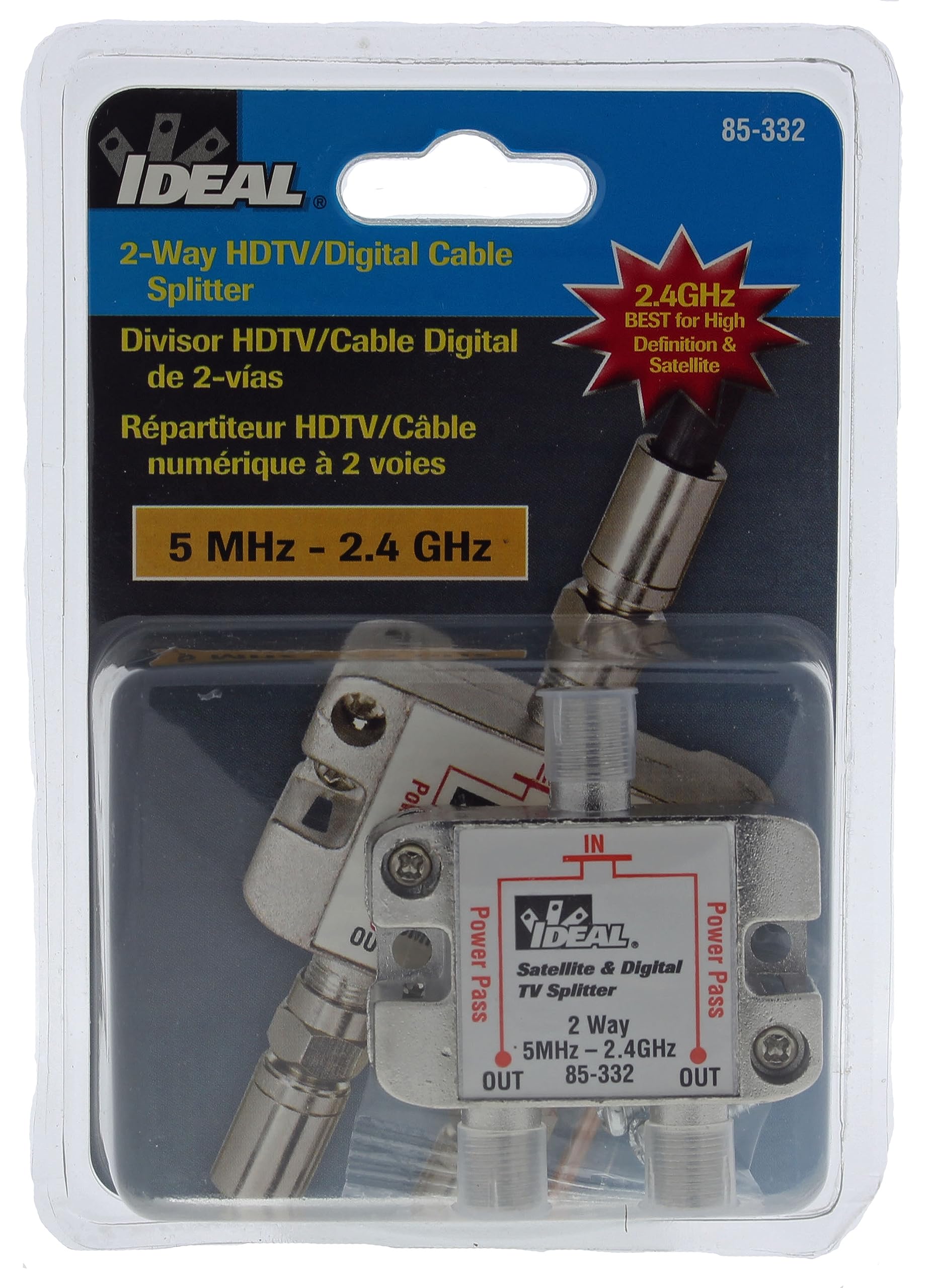 Amazon.com: Ideal Electrical 85-332 2-Way Digital Cable Splitter