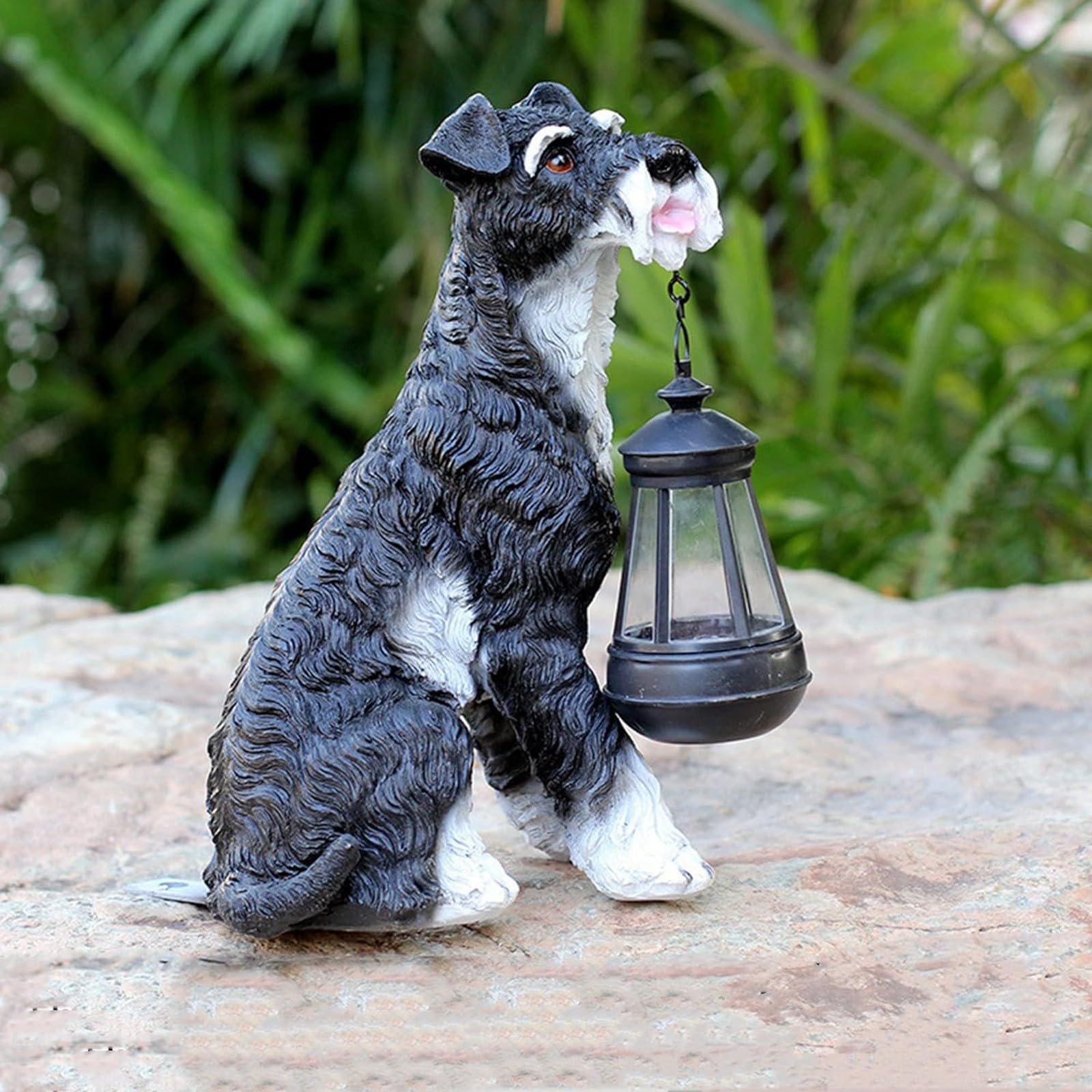 made in Italy 犬　置物 Amazon.com : Outdoor Dog Statue Creative Schnauzer Ornaments with