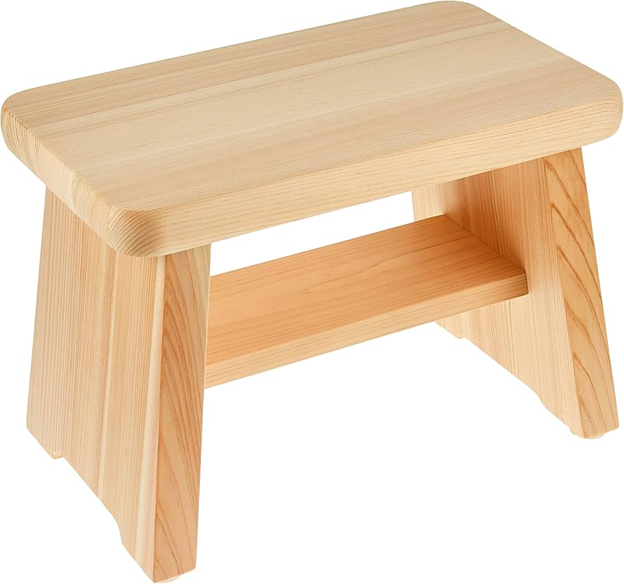 Amazon | ダイワ(DAIWA) 産業 風呂椅子 木製 ひのき 日本製 防カビ 撥