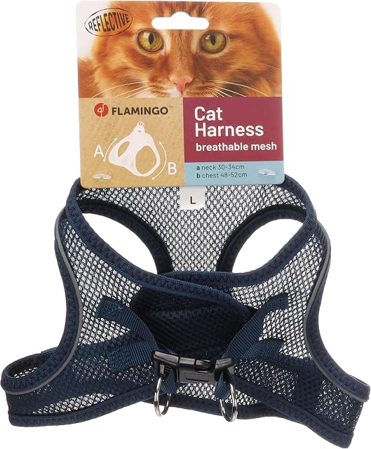 arnes para Gatos - Step&Go Berta Azul Oscuro L - 30-34 cm / 48-52 cm