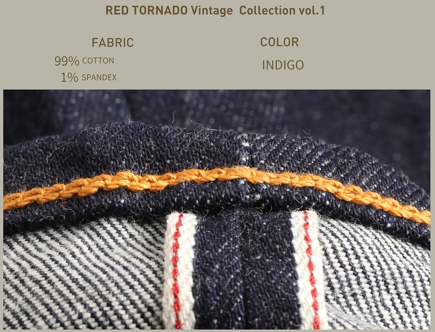 Red Torndao Vintage Summer 12OZ Men's Jeans Selvedge Denim Pants Slim Fit Mid Rise Denim Jeans Washed Blue