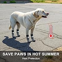 Vista 57 de BEAUTYZOO 6 calcetines para perros para evitar lamer las patas, zapatos antideslizantes para suelos de madera dura en pavimentos calientes, botas