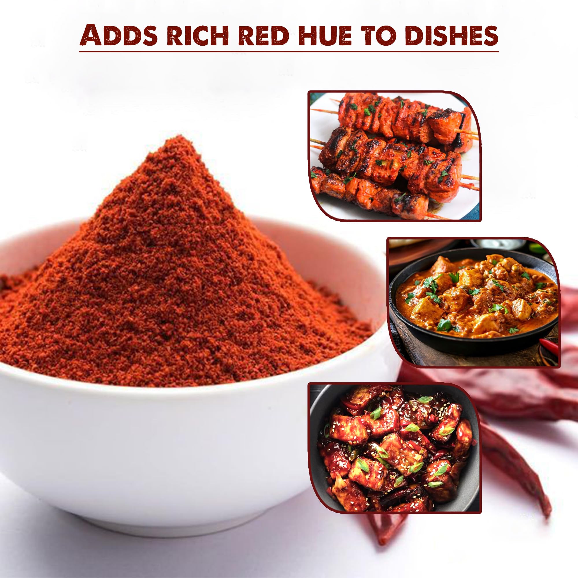 Shine Organic Kashmiri Red Chilli Whole 100gm Sun Dried Lal Mirch with Rich Colour & Aroma Natural Spice for Cooking, Seasoning & Pickles Kitchen Essential 2